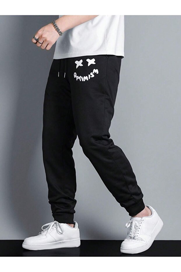 التعبير طباعة رسم الخصر Sweatpants - 5