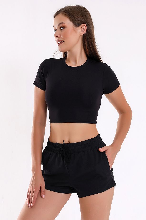 Kadın Basic Koşu / Antreman Şort - 1