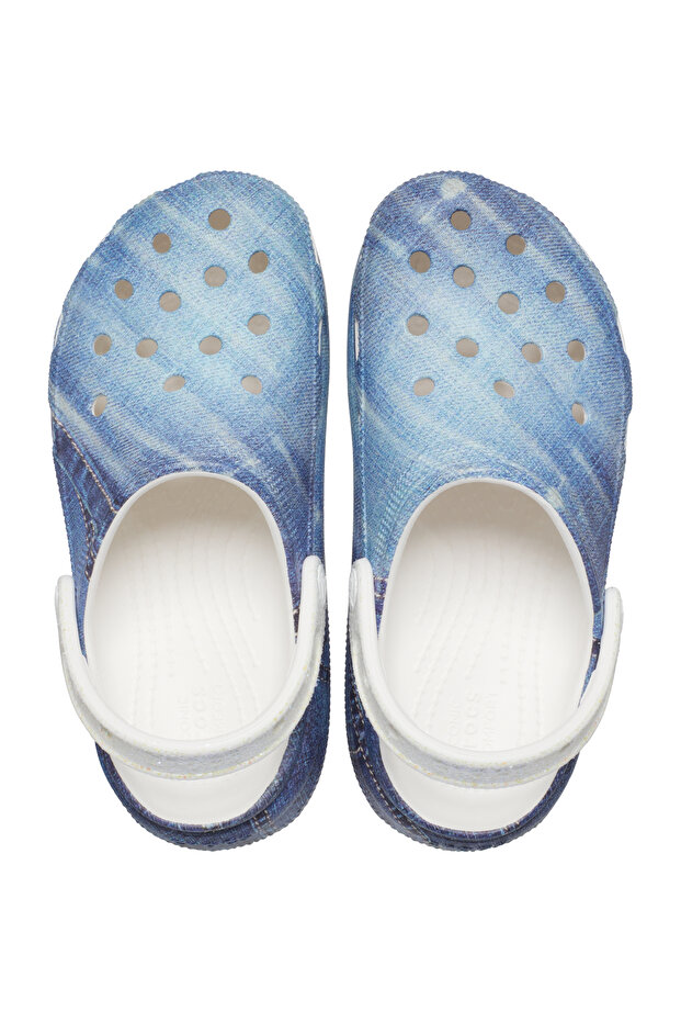 Classic Cutie Denim Clog K - White/Multi - 3