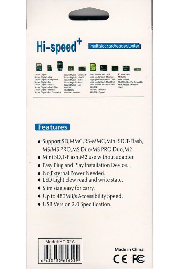 Hepsi Bir Arada Çoklu Kart Okuyucu USB 2.0 Compact Flash Card TF CF SD Mini SD SDHC MMC MS XD - 3