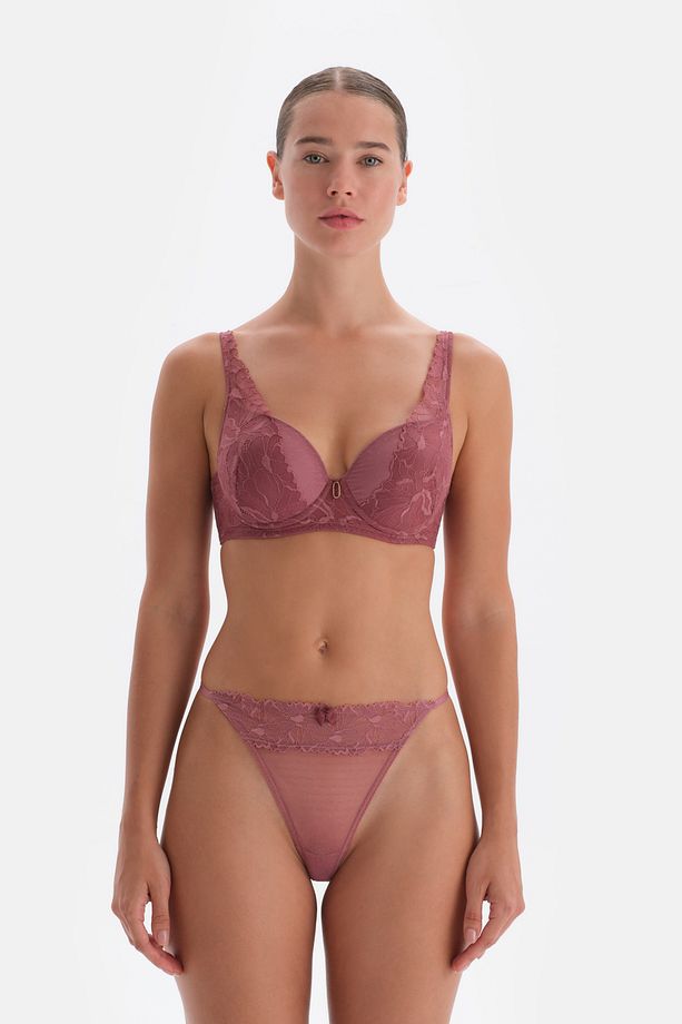 Gül Kurusu Tül Detaylı G-Strıng - 6