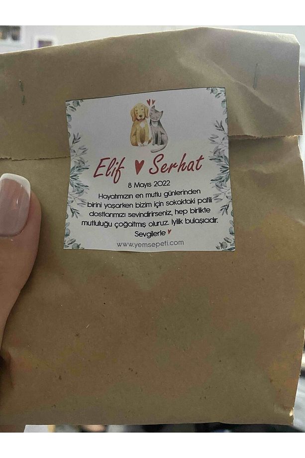 100 Adet Kraft Hediye Paketi Ambalaj Poşeti Şamua Kese Kağıdı 12x20cm - 6