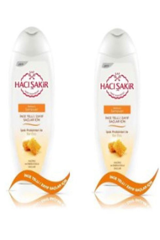 Haci Şaki̇r Nourishing Shampoo with Honey Extract for Fine Hair 500 ml X 2 Pcs