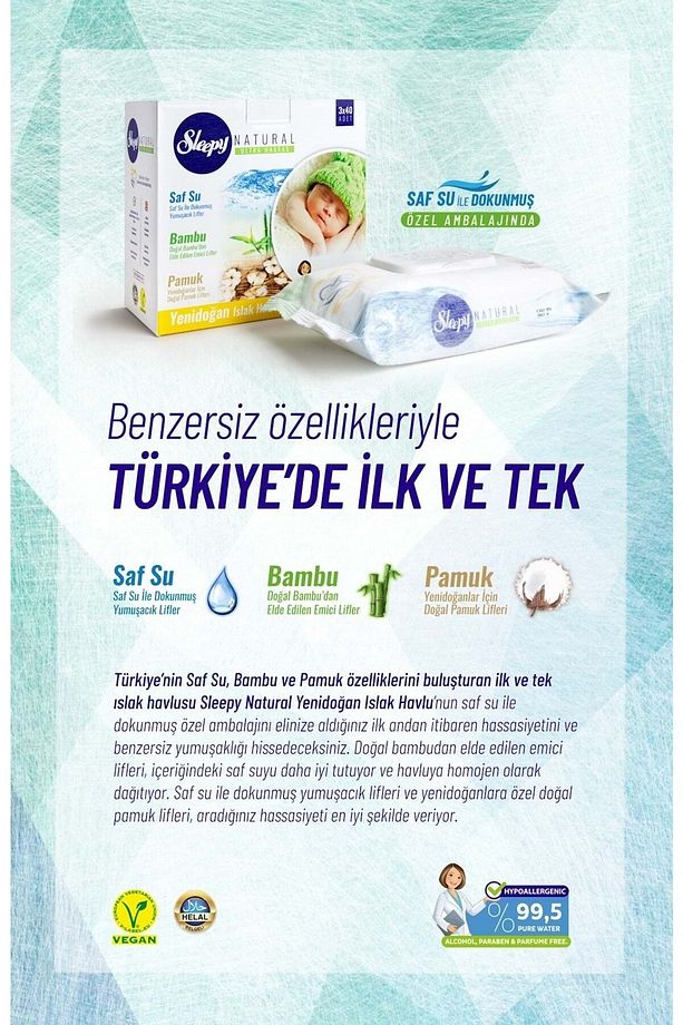 Islak Havlu Mendil Yenidoğan Naturel Bambu 18 Li Set 720 Yaprak - 4