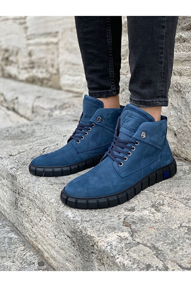 Men's Genuine Leather Suede Lace-up Boots