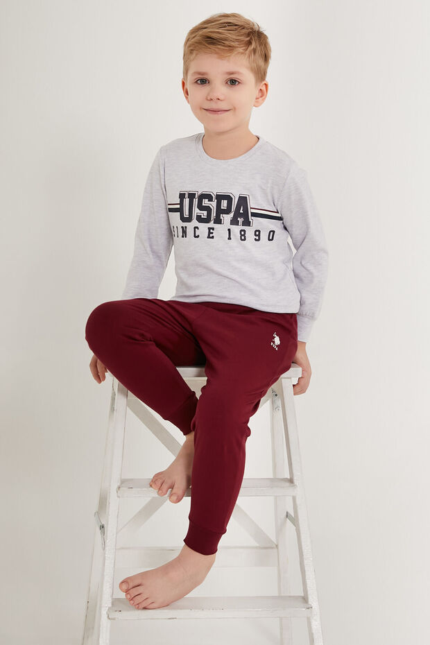US Polo AssnGray Boy's Pajama Set