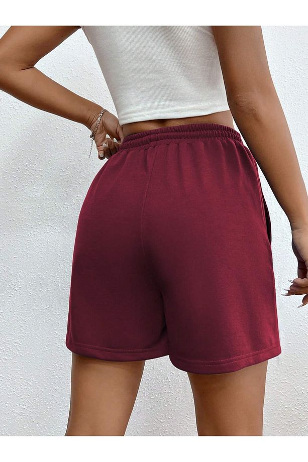 Drawstring Waist Slant Pocket Şort - 2