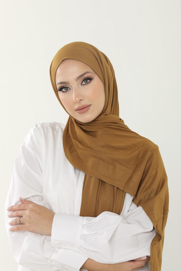 Mustard Luxury Combed Cotton Shawl - Women's Hijab Jersey Hijab Lycra Shawl