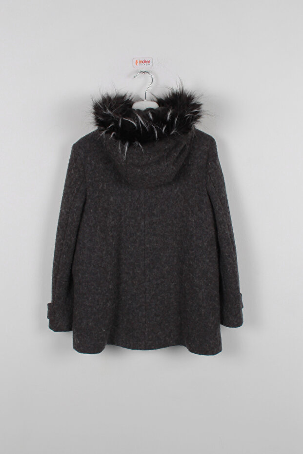 Kız Çocuk Yün Kaşe Kaban - 4