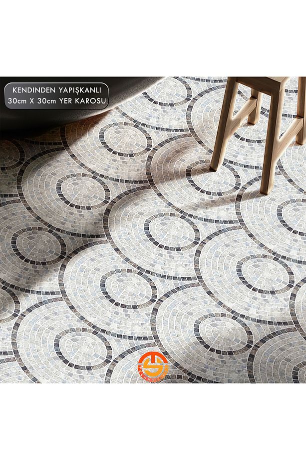 1adet 30cm×30cm Kendinden Yapışkanlı Lvt Zemin Ve Duvar Kaplama Mutfak Banyo Sticker - 3