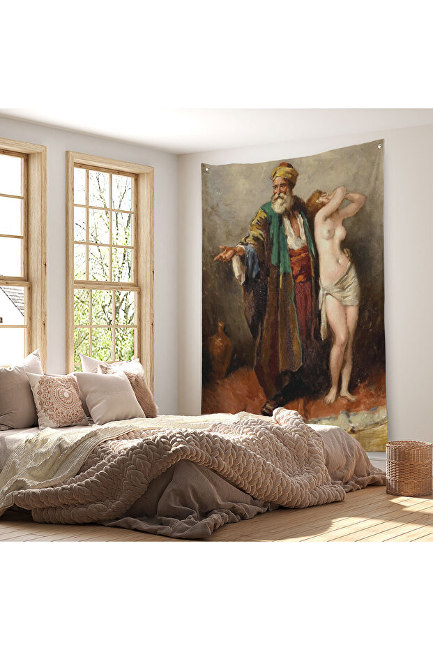Çıplak Arap Cariyesi Dekoratif Duvar Örtüsü - Halısı-6136 - 7
