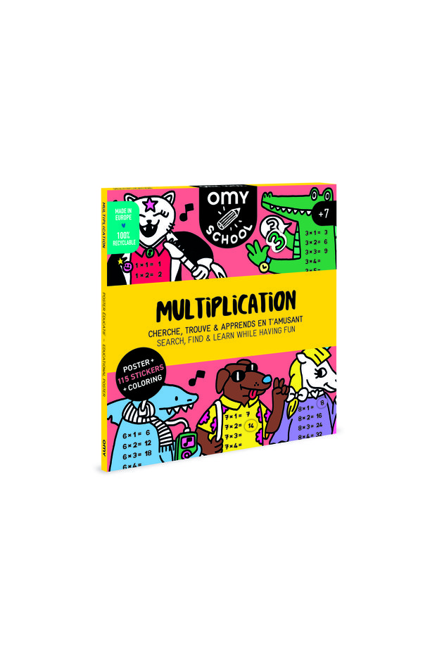 School Öğretici Poster - Multiplication