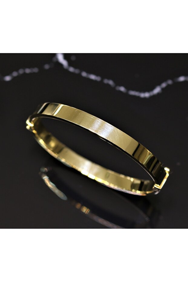 14 Ayar Altın Kelepçe Bilezik - 1