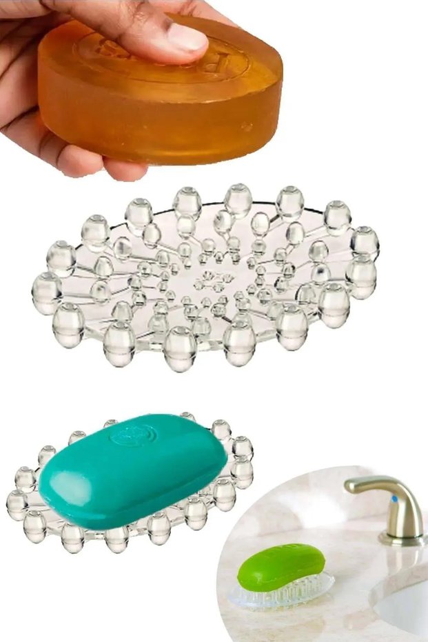 Palm Solid Soap Dish Bathroom Soap Holder Storage Rack