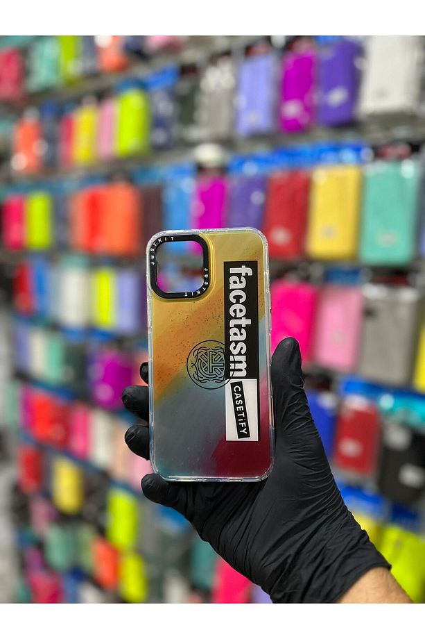 Iphone 12 Pro Max Chop Hologramlı Silikonlu Kılıf - 1