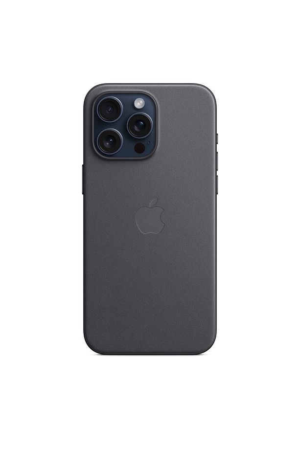 iPhone 15 Pro Max için MagSafe özellikli Mikro Dokuma Kılıf - Siyah - 2