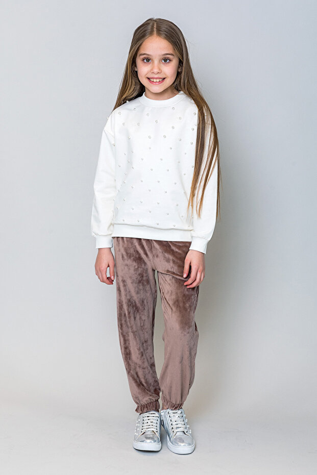 Devojčice, trenerke od baršuna - 1