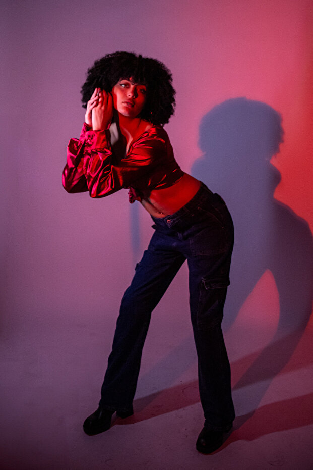 Bağlamalı Basic Bordo Saten Bluz - 8