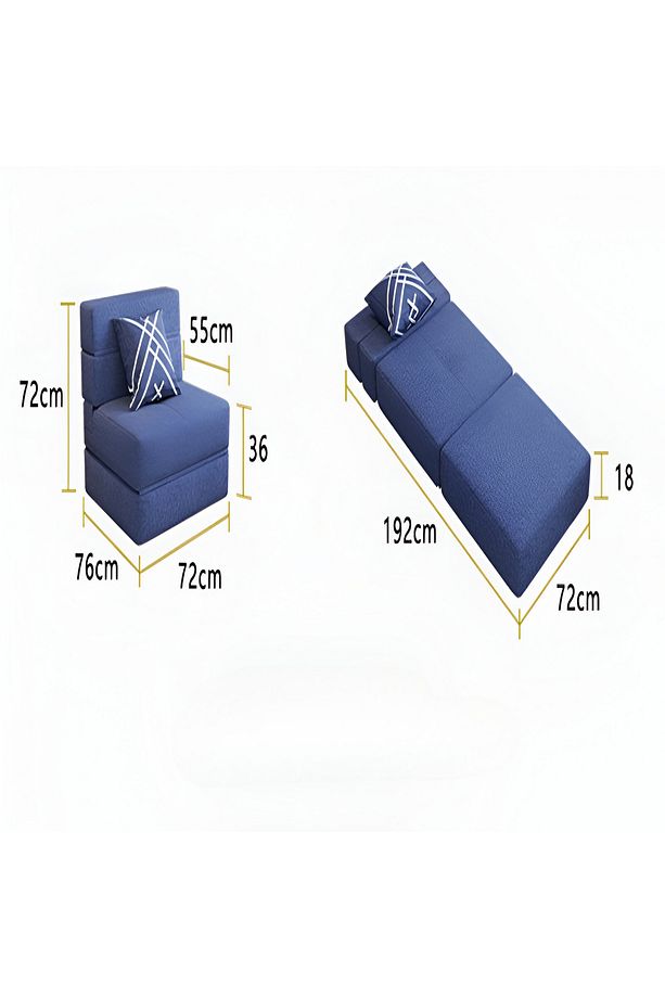Twix Tek Kişilik Katlanır Yataklı Koltuk 72cm - 2