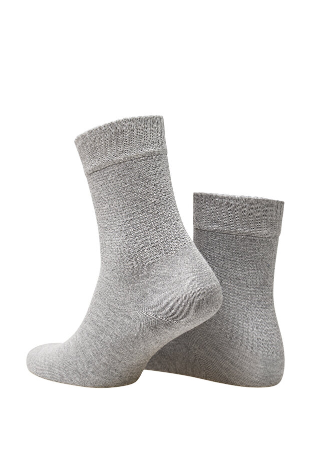Relax 2'li Kısa Çorap Gri - 4