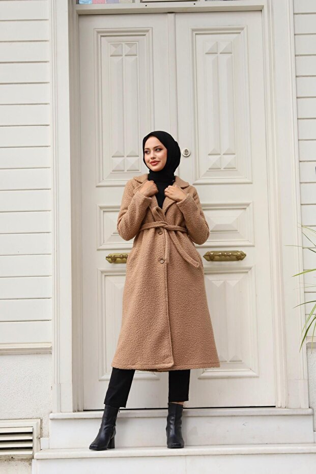 BUCLE FABRIC COAT - 4