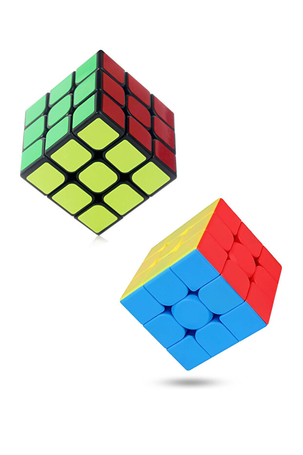 2 قطعة مكعب سرعة Cupe مكعب الذكاء 3x3 مكعب السرعة ، لعبة تململ لعبة الذكاء السفر الألوان الزاهية v