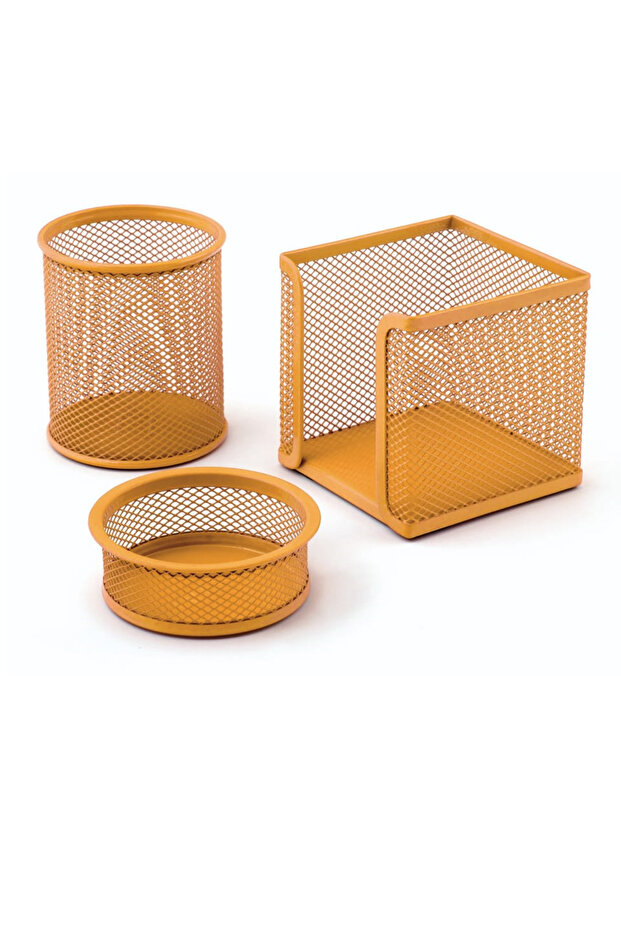 مجموعة سطح المكتب الثلاثية BİON باللون البرتقالي 9305 (ألوان نابضة بالحياة)