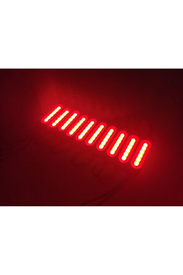 Parmak Cob Led Kırmızı 24 Volt Su Geçirmez 10,lu 3m Bantlı Kesilebilir 0409976 - 2