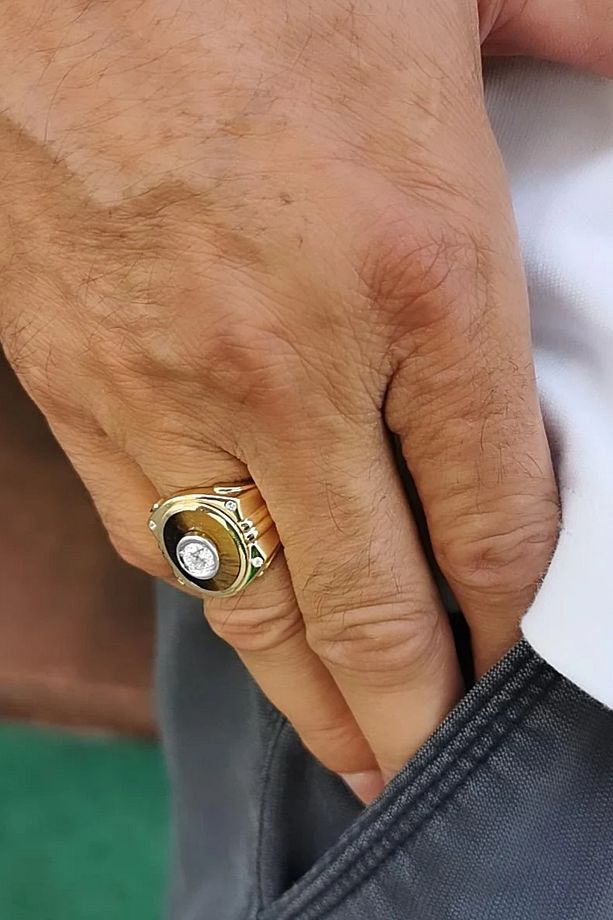 14 AYAR KAPLANGÖZÜ TASARIM İTALYAN ERKEK YÜZÜK - 5