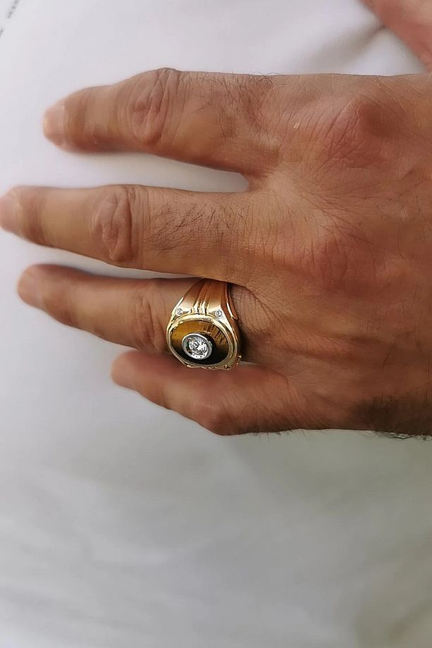 14 AYAR KAPLANGÖZÜ TASARIM İTALYAN ERKEK YÜZÜK - 4