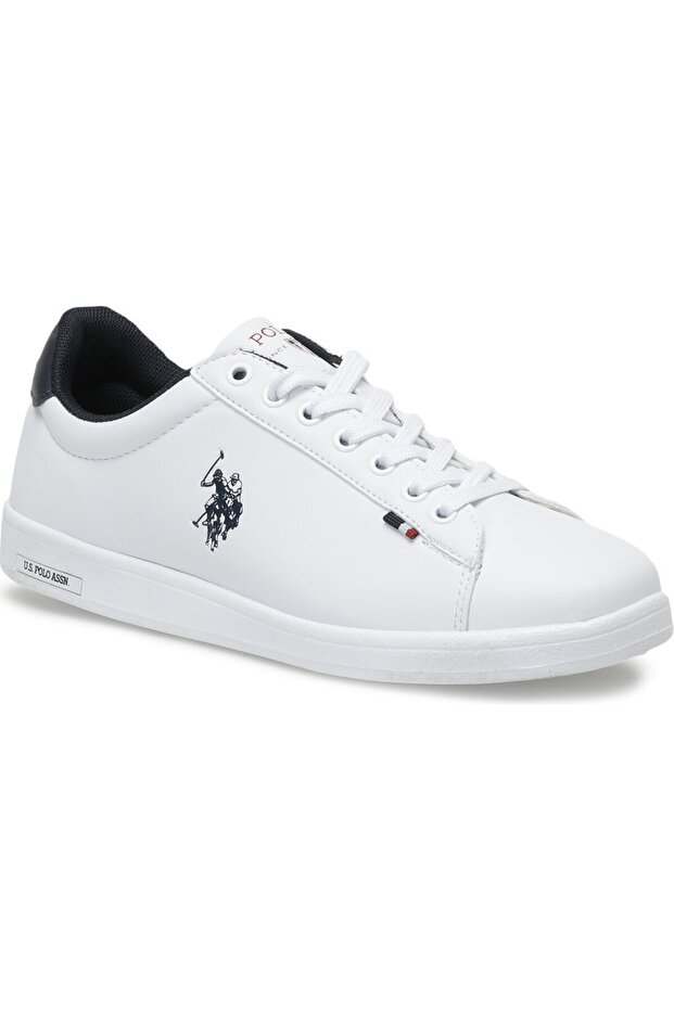 US Polo AssnFranco Unisex White Navy Casual Sneakers