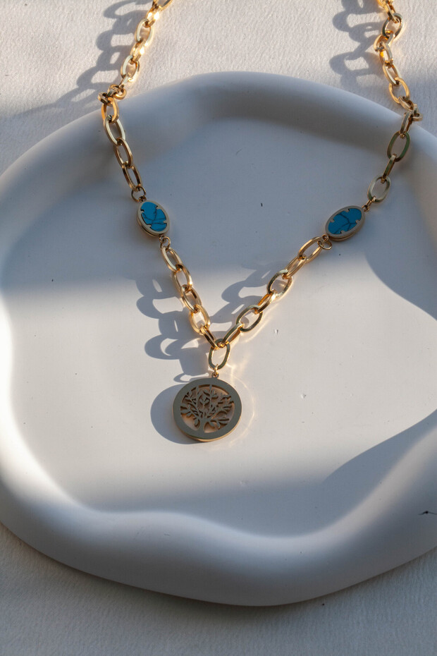Family Tree Steel Necklace - Ideal for a Gift