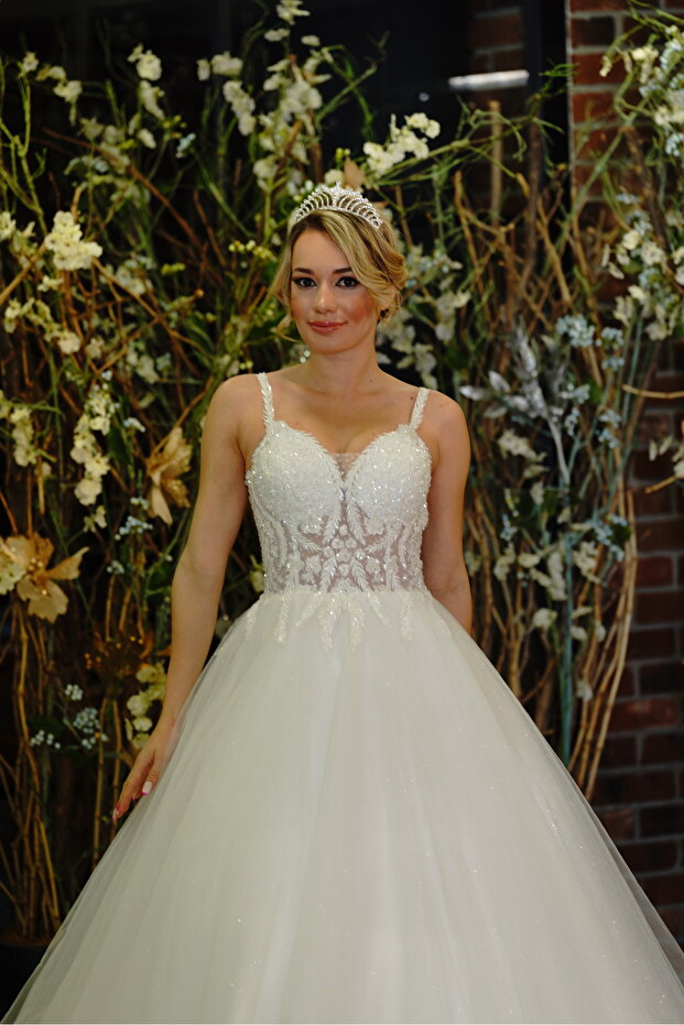 Sade Simli Gelinlik - 6