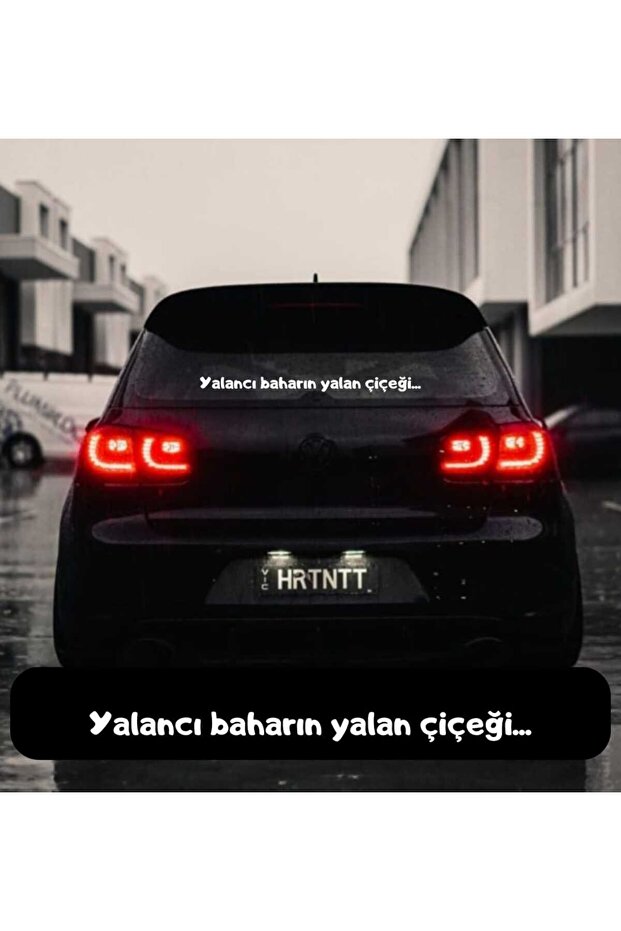 زهرة الربيع الكاذبة... ملصق النص الخلفي للسيارة جنكيز كوردوغلو
