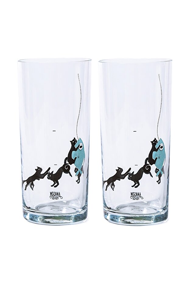Sea Cat Rack Glass Set of 2