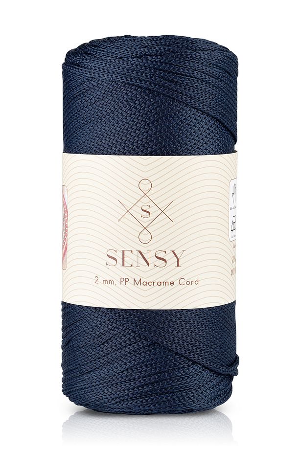 2 Mm - 200 gr Polyester Makrome Ipi Lacivert 230 M Polyester Makrome Ip Supla Ip Ve Çanta Ipliği - 1