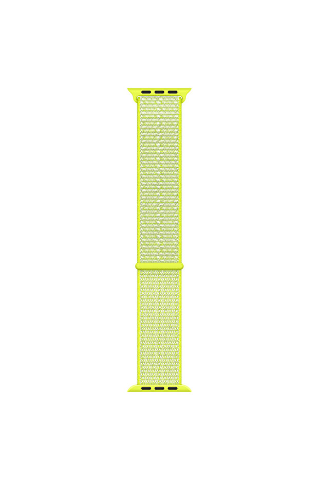 Apple Watch Series 9 41mm Hasırlı Kordon Woven Sport Loop Sarı - 1