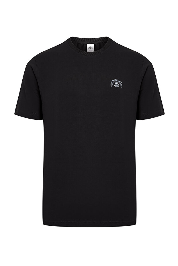 Kısa Kollu Pamuklu Basic T-shirt - 1