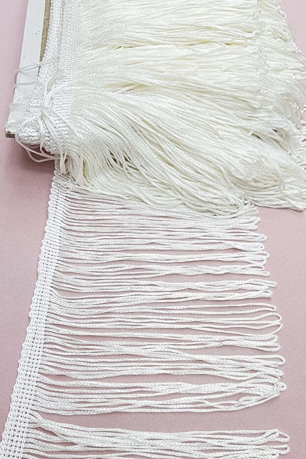 Decorative Ribbon White Imported Ribbon Tassel 15 cm (1 Mt) – Decorative Ribbon, Stylish Design – Decorative
