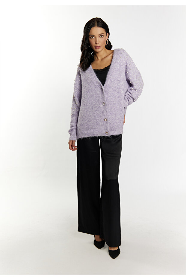 Strickjacke mit Perlen - 1