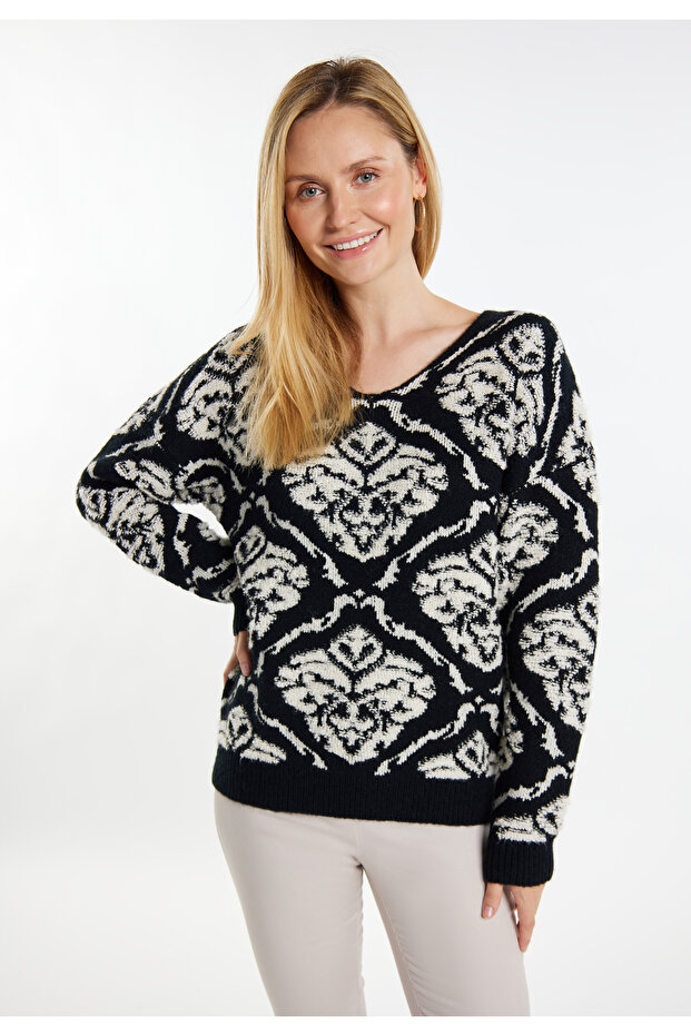 Strick Pullover sivene - 4