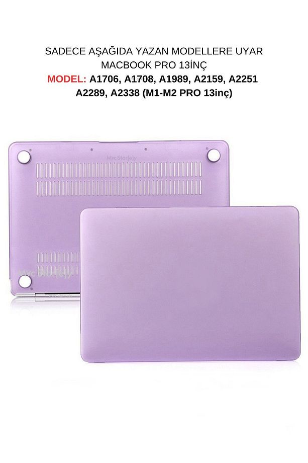 Macbook Pro M1-m2 Kılıf 13inç A1706 A1708 A1989 A2159 A2251 A2289 A2338 Ile Uyumlu Mat - 1