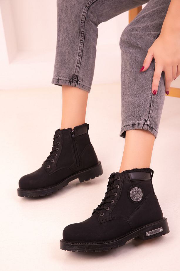Siyah Kadın Bot & Bootie 13779 - 3