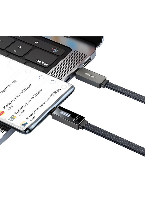 CA-4470 100W Type-C To Type-C Hızlı Şarj ve Data Aktarım Kablosu 1.2m - Siyah - 5