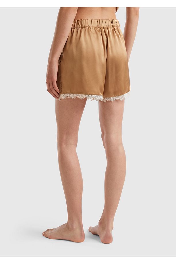 Kadın Taba Dantel Detaylı Pijama Şort - 3