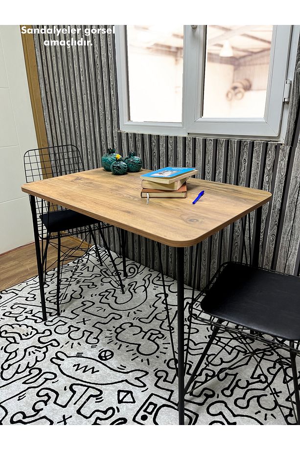 Siyah Metal Ayaklı 60x90 Eclipse Mutfak-Balkon-Çalışma Masası - 3