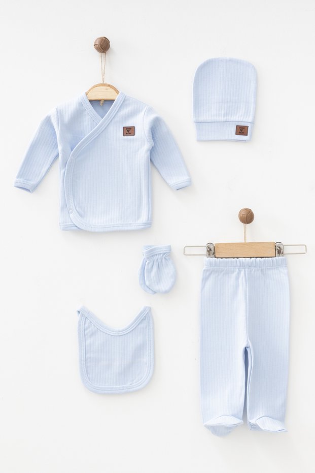 Baby Reported 100% Cotton 5-Piece Newborn Hospital Release Set Yk878