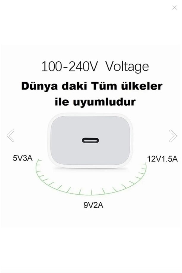 Iphone 15 Plus Uyumlu Hızlı Şarj Adaptörü 20w Usb-c Power Adaptör - 7