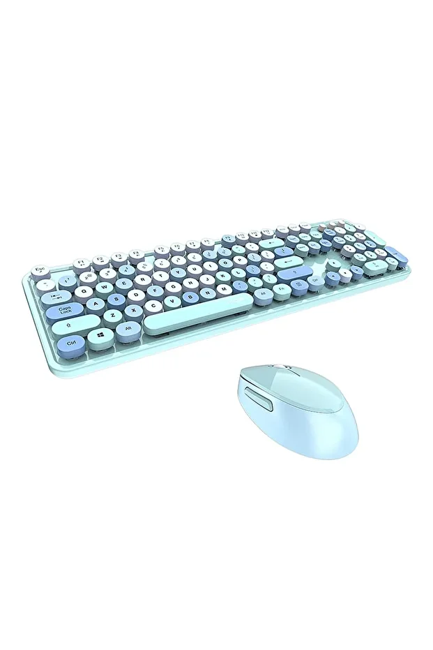 2.4 Ghz Wireless Kablosuz Renkli Tuşlu Klavye Ve Mouse Seti - Al3993 - 1