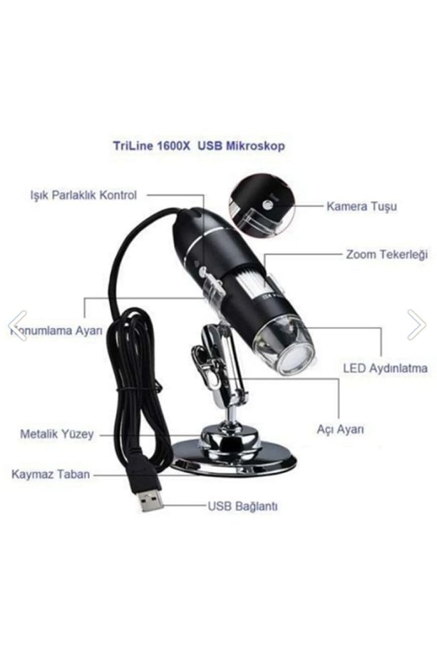 Dijital Mikroskop 1600X Zoom 2mp Usb ve 8 Ledli Kamera - 4